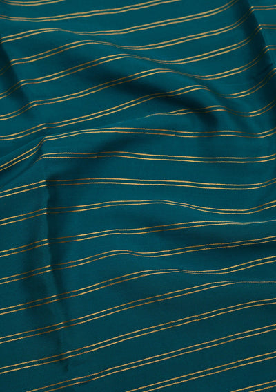 Peacock Green Zariwork Pure Crepe Silk Saree-Koskii