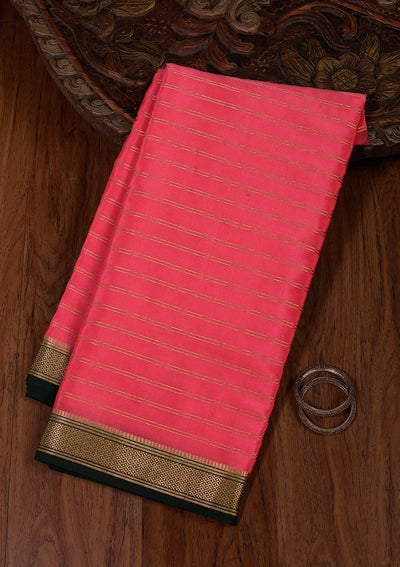 Pink Zariwork Pure Crepe Silk Saree-koskii