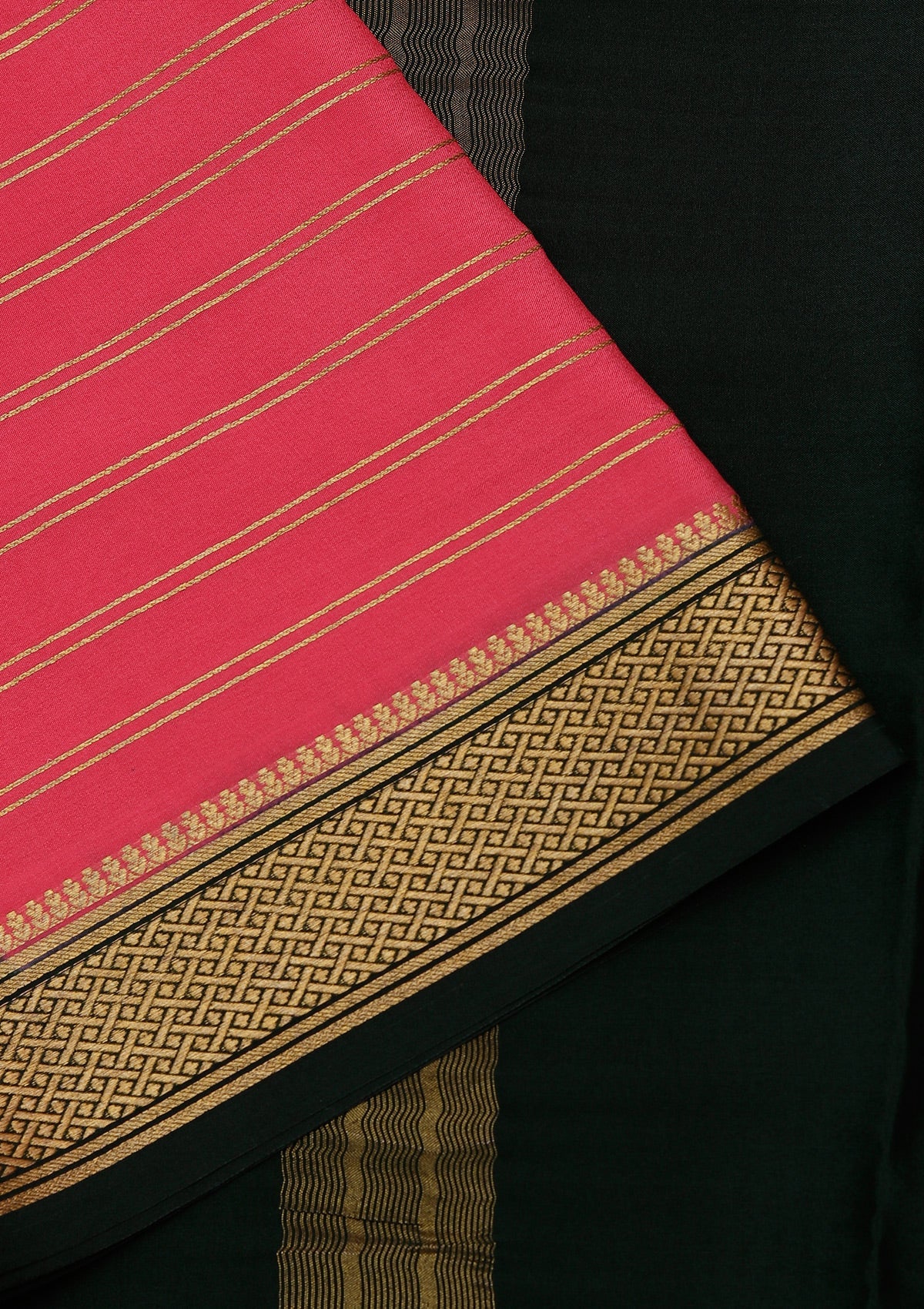 Pink Zariwork Pure Crepe Silk Saree-koskii