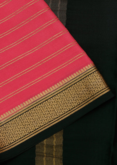 Pink Zariwork Pure Crepe Silk Saree-koskii