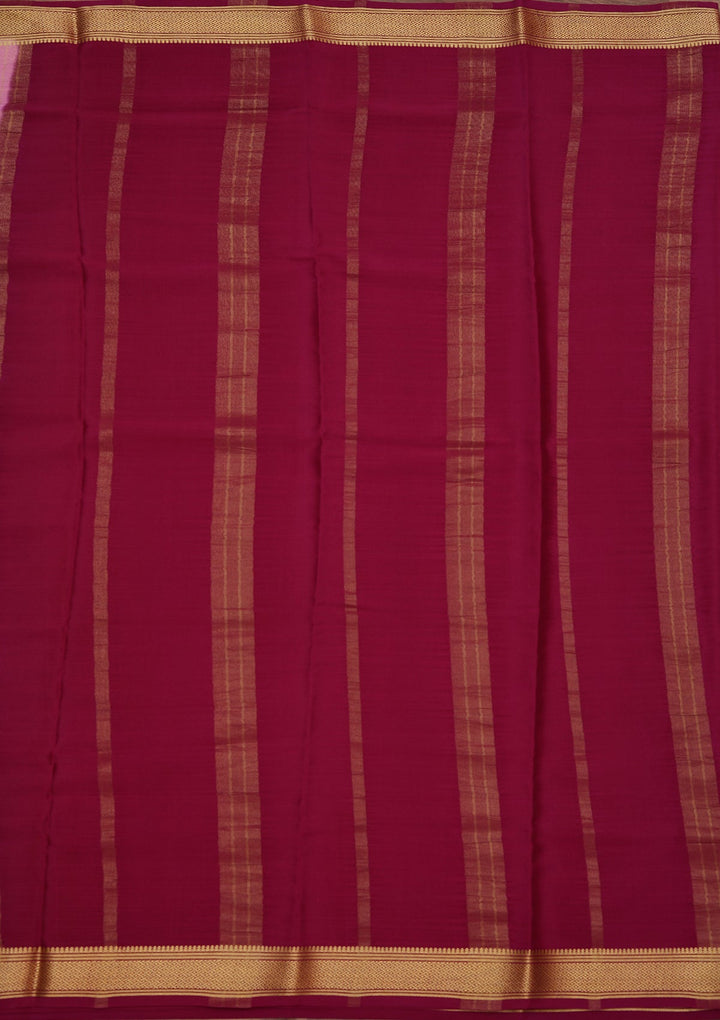 Pink Zariwork Pure Crepe Silk_Saree_koskii