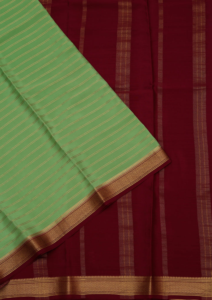 Pista Green Zariwork Pure Crepe Silk_Saree_koskii