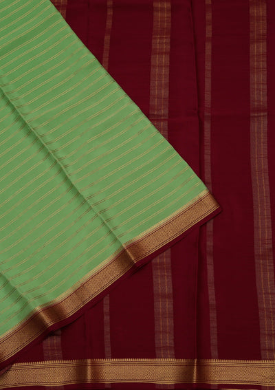 Pista Green Zariwork Pure Crepe Silk_Saree-koskii