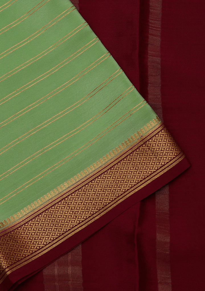 Pista Green Zariwork Pure Crepe Silk_Saree_koskii