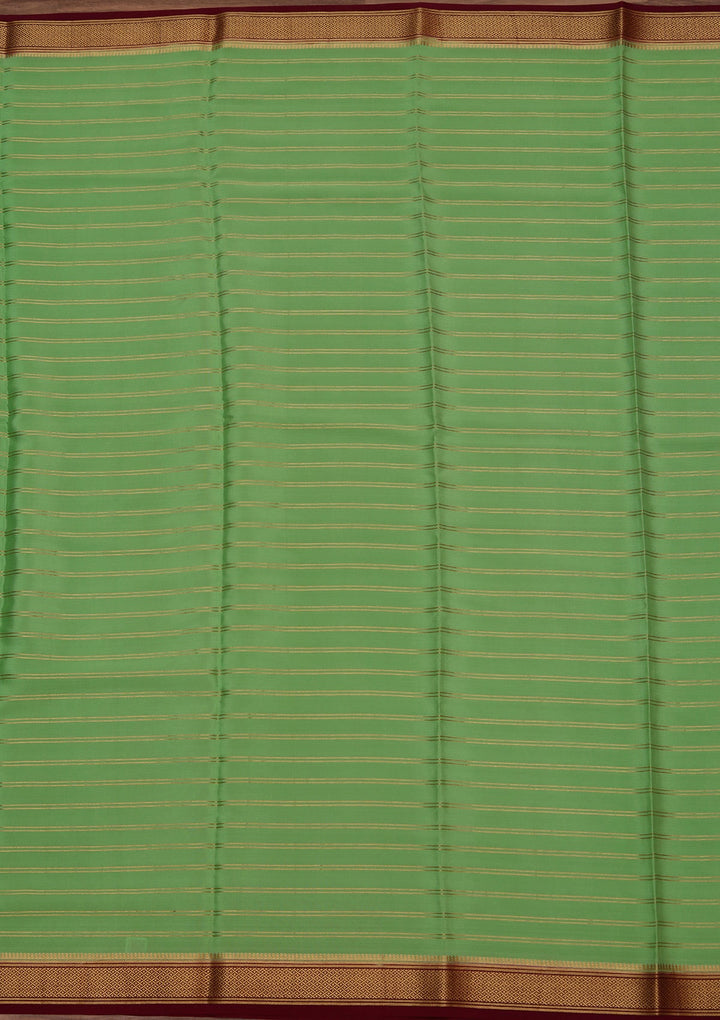Pista Green Zariwork Pure Crepe Silk_Saree_koskii