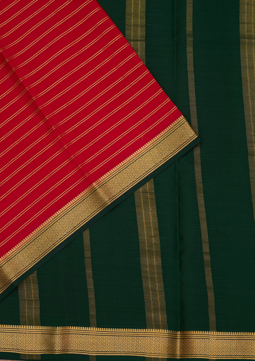 Red Zariwork Pure Crepe Silk Saree-Koskii