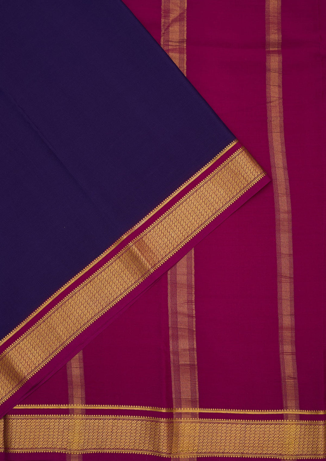 Blue Zariwork Pure Crepe Silk Saree-Koskii
