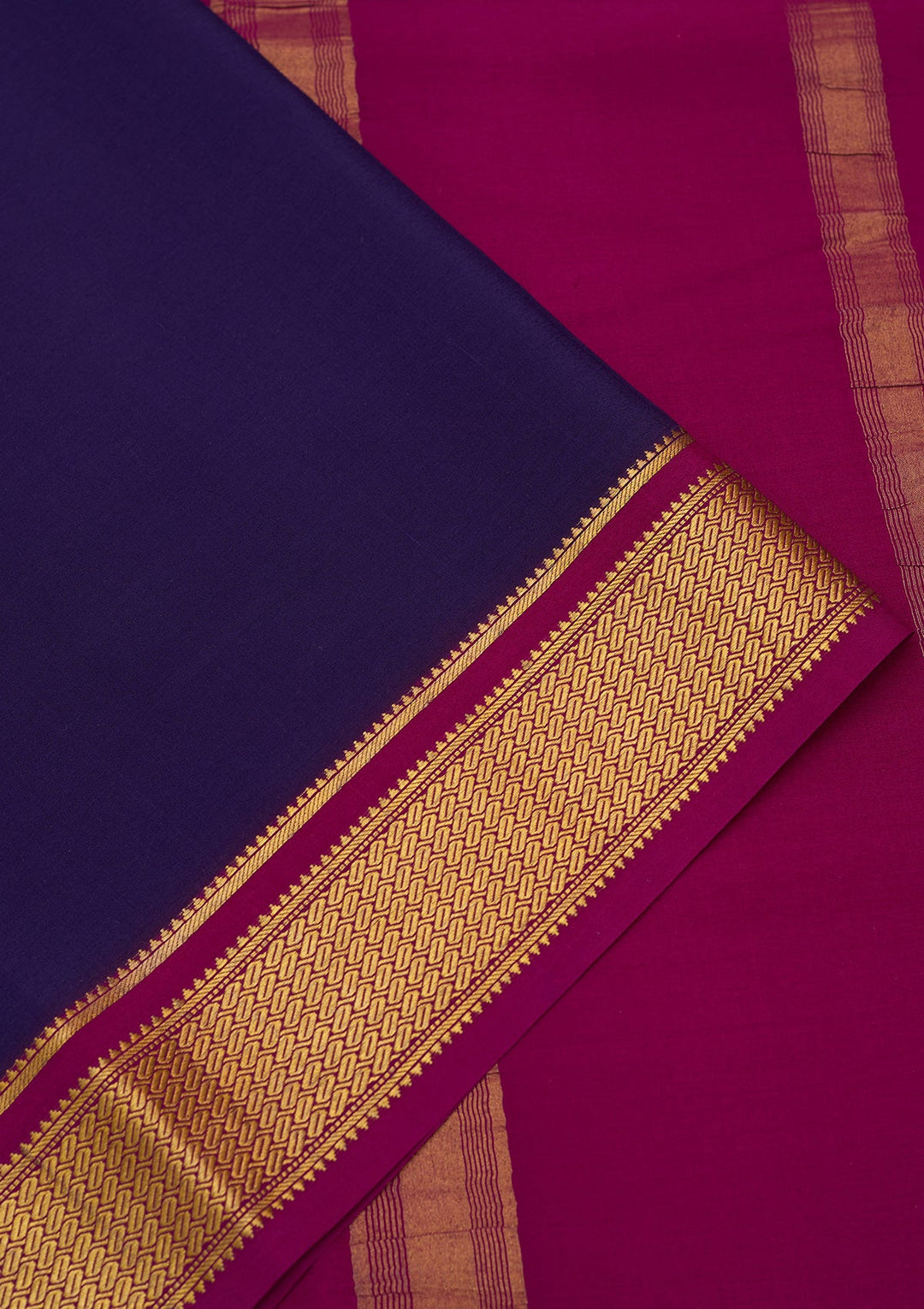 Blue Zariwork Pure Crepe Silk Saree-Koskii