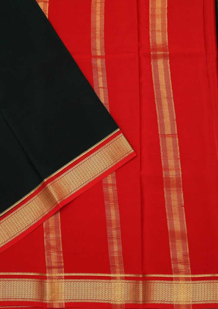 Green Zariwork Pure Crepe Silk Saree_koskii