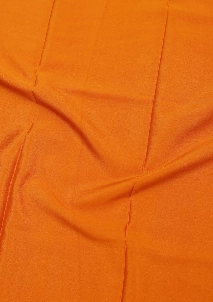 Mustard Zariwork Pure Crepe Silk Saree_koskii