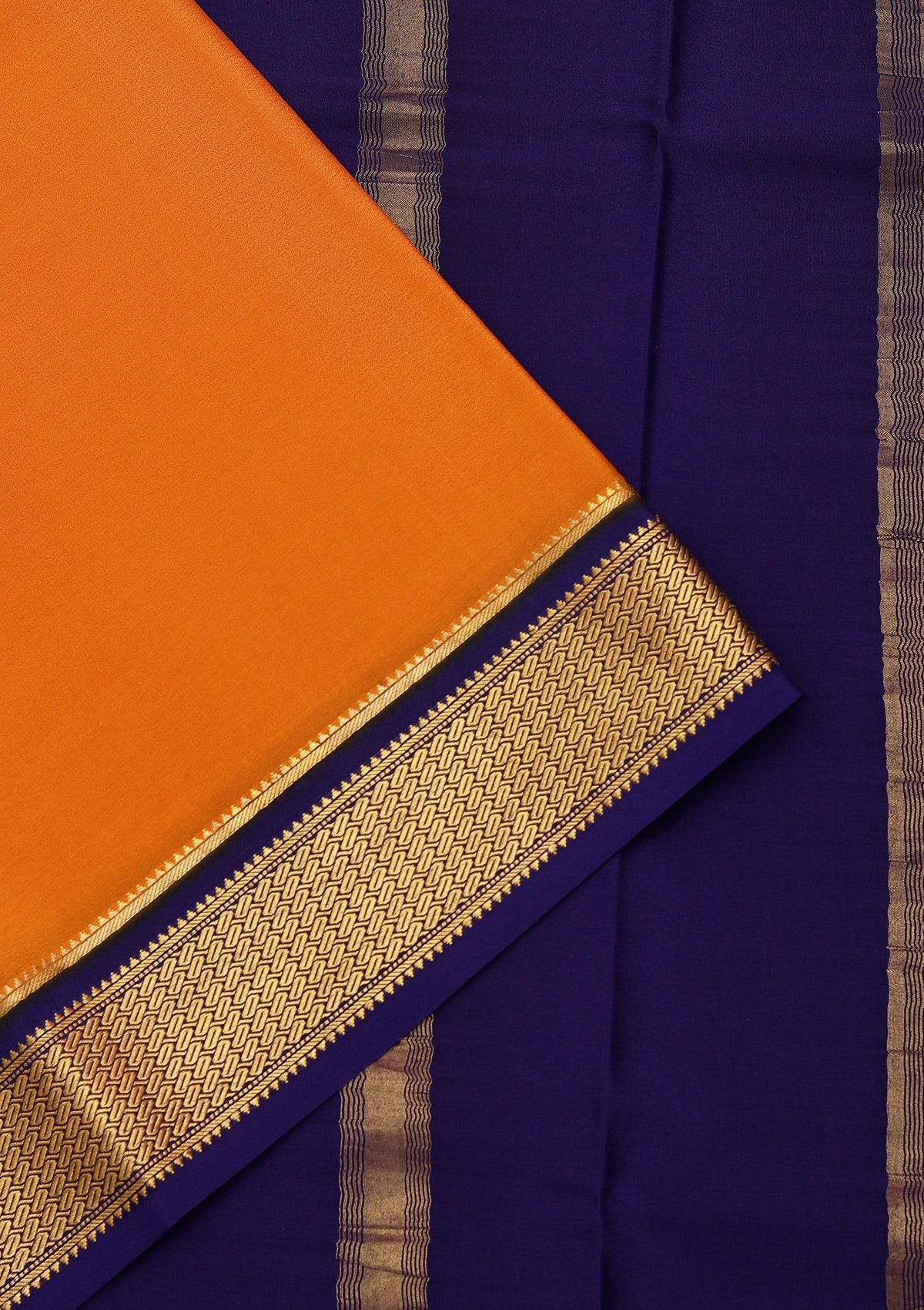 Mustard Zariwork Pure Crepe Silk Saree-koskii
