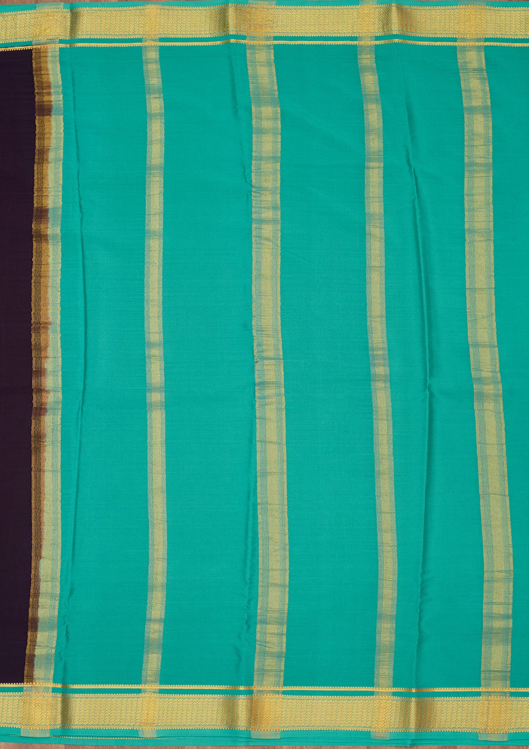 Navy Blue Zariwork Pure Crepe Silk Saree-Koskii