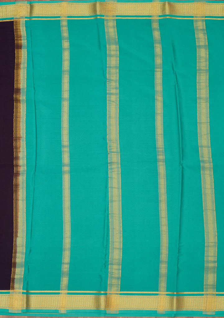 Navy Blue Zariwork Pure Crepe Silk Saree-Koskii