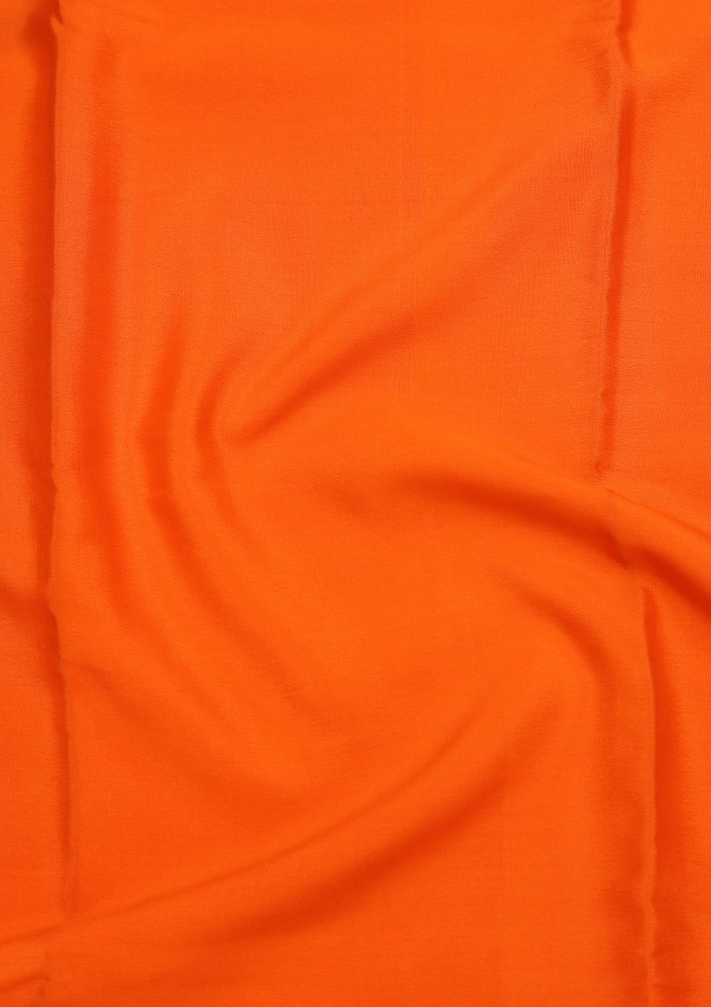 Orange Zariwork Pure Crepe Silk Saree_koskii