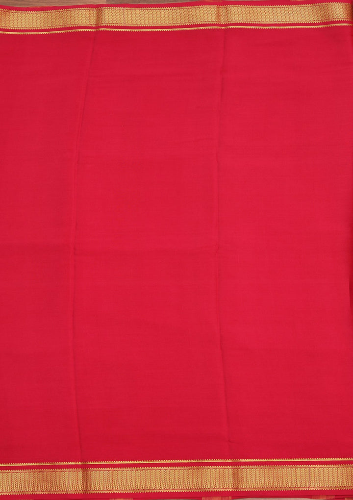 Orange Zariwork Pure Crepe Silk Saree_koskii