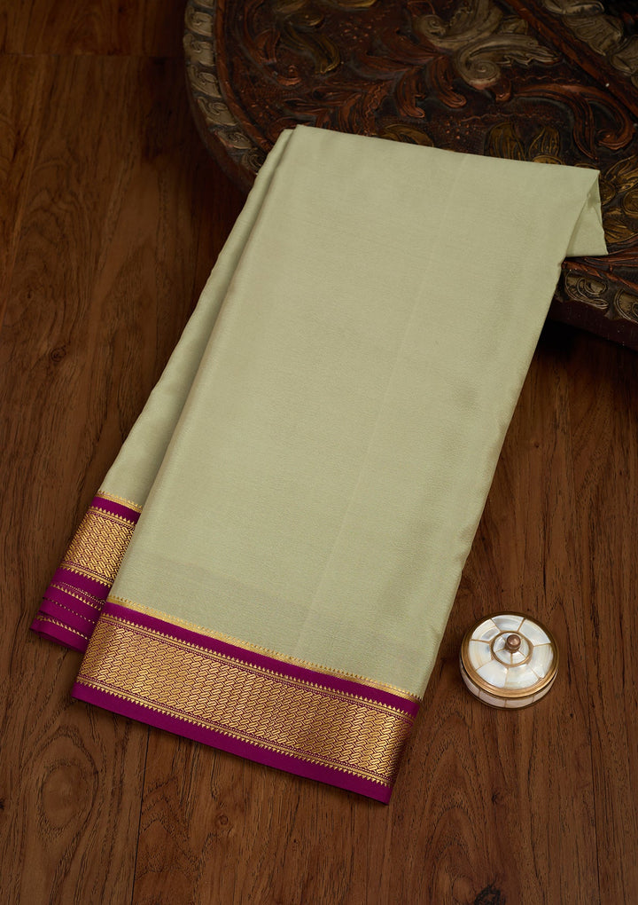 Pista Green Zariwork Pure Crepe Silk Saree-Koskii