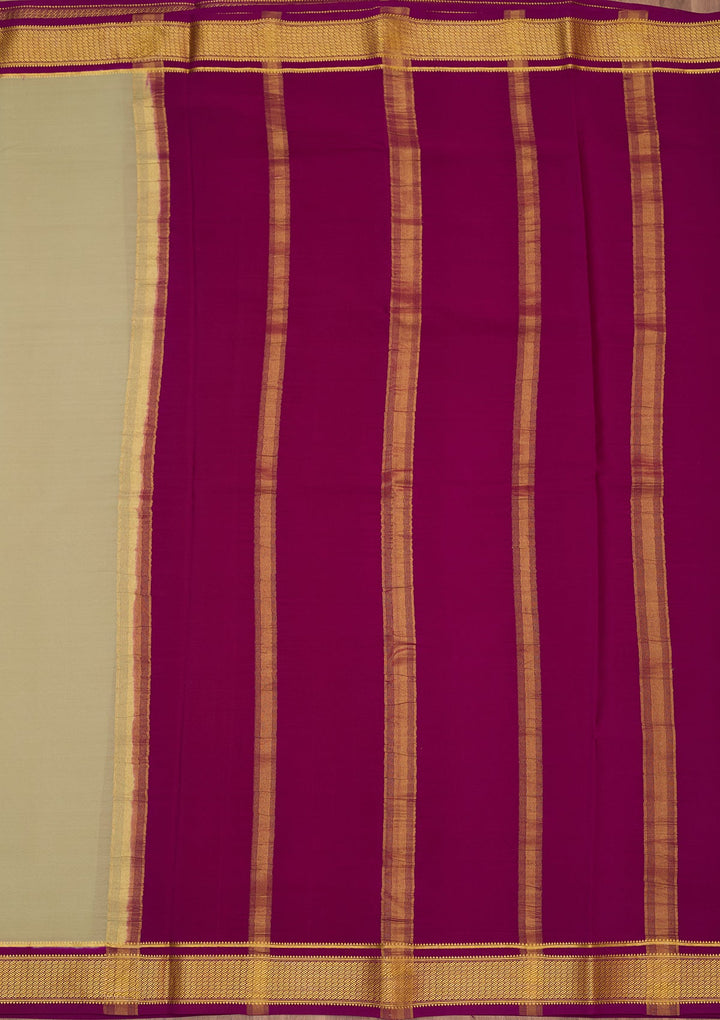 Pista Green Zariwork Pure Crepe Silk Saree-Koskii