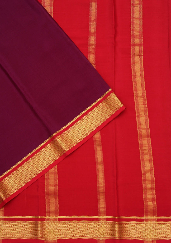 Purple Zariwork Pure Crepe Silk_Saree_koskii