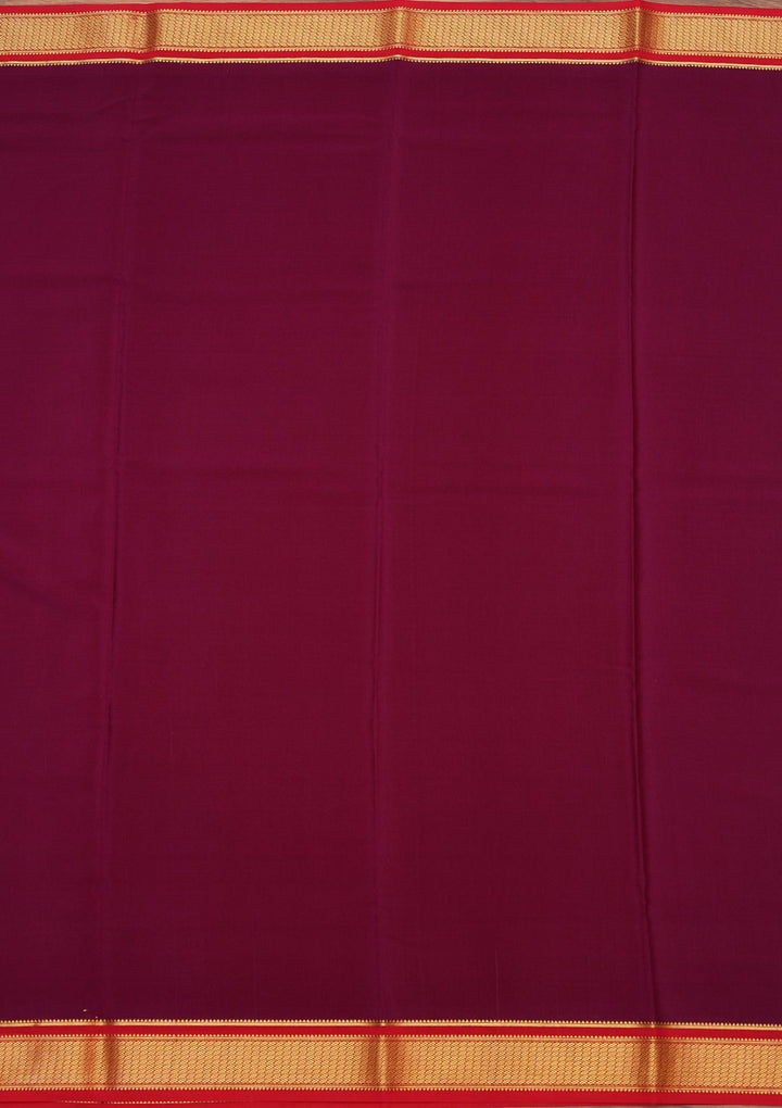 Purple Zariwork Pure Crepe Silk_Saree_koskii