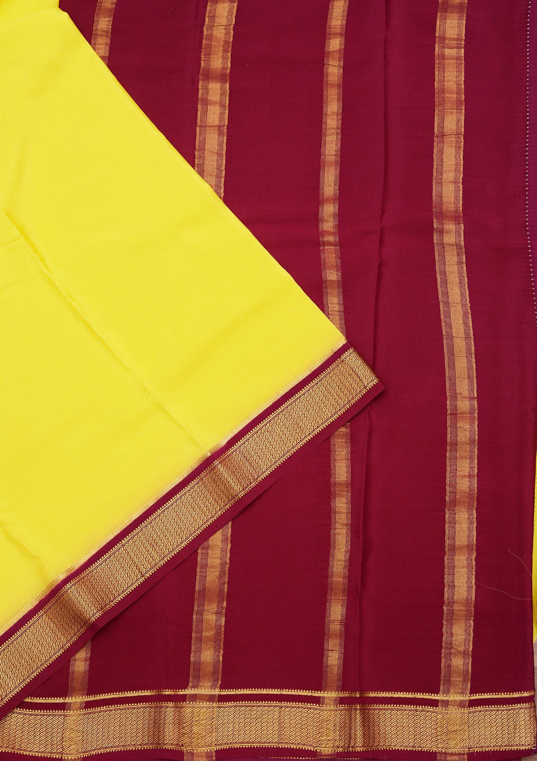 Yellow Zariwork Pure Crepe Silk_Saree_koskii