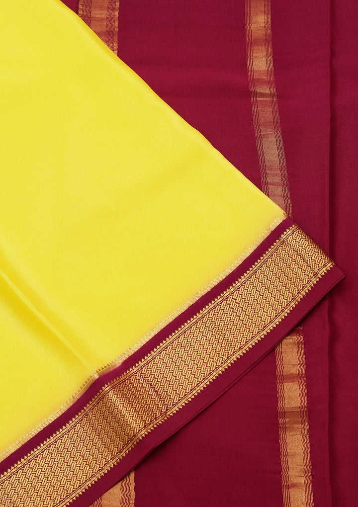 Yellow Zariwork Pure Crepe Silk_Saree_koskii