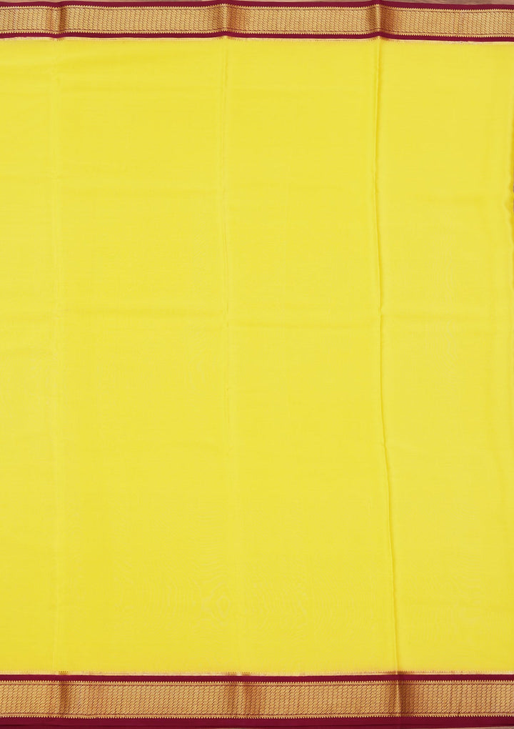 Yellow Zariwork Pure Crepe Silk_Saree_koskii