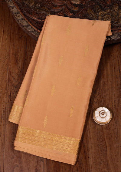Gold Zariwork Pure Crepe Silk Saree-koskii