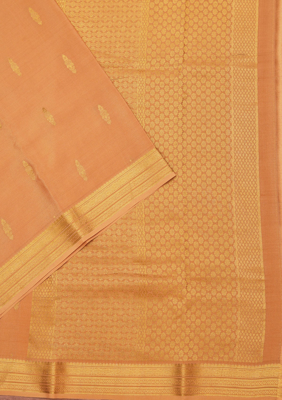 Gold Zariwork Pure Crepe Silk Saree-koskii