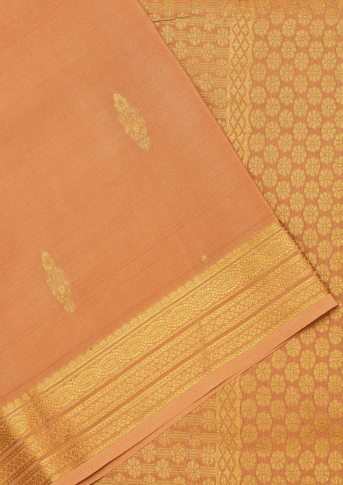 Gold Zariwork Pure Crepe Silk Saree-koskii