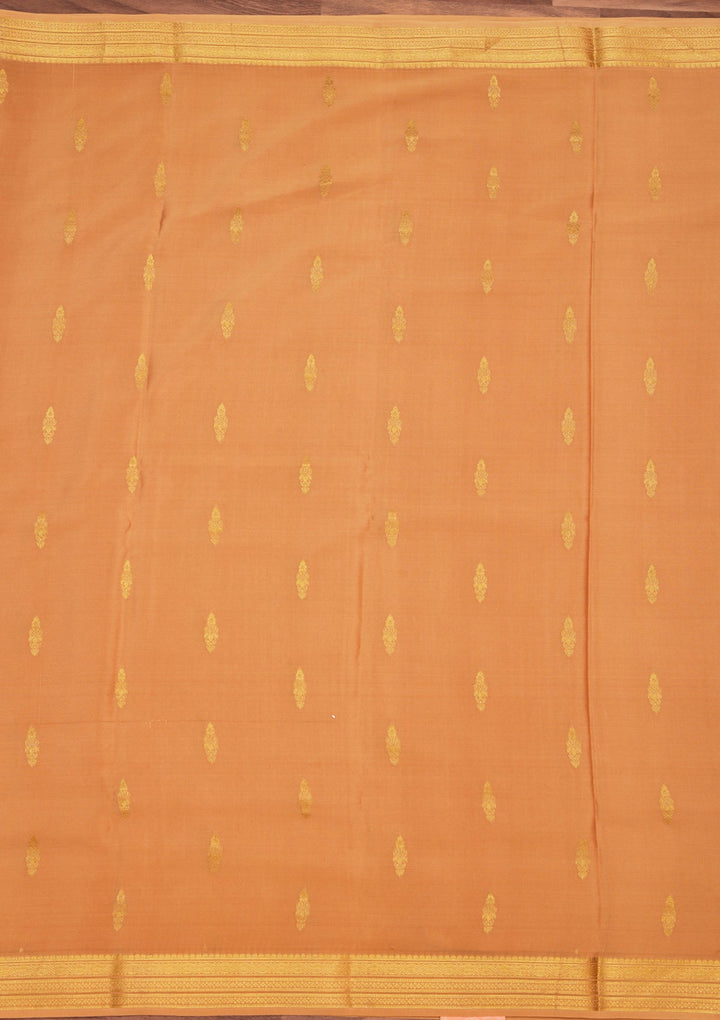 Gold Zariwork Pure Crepe Silk Saree_koskii
