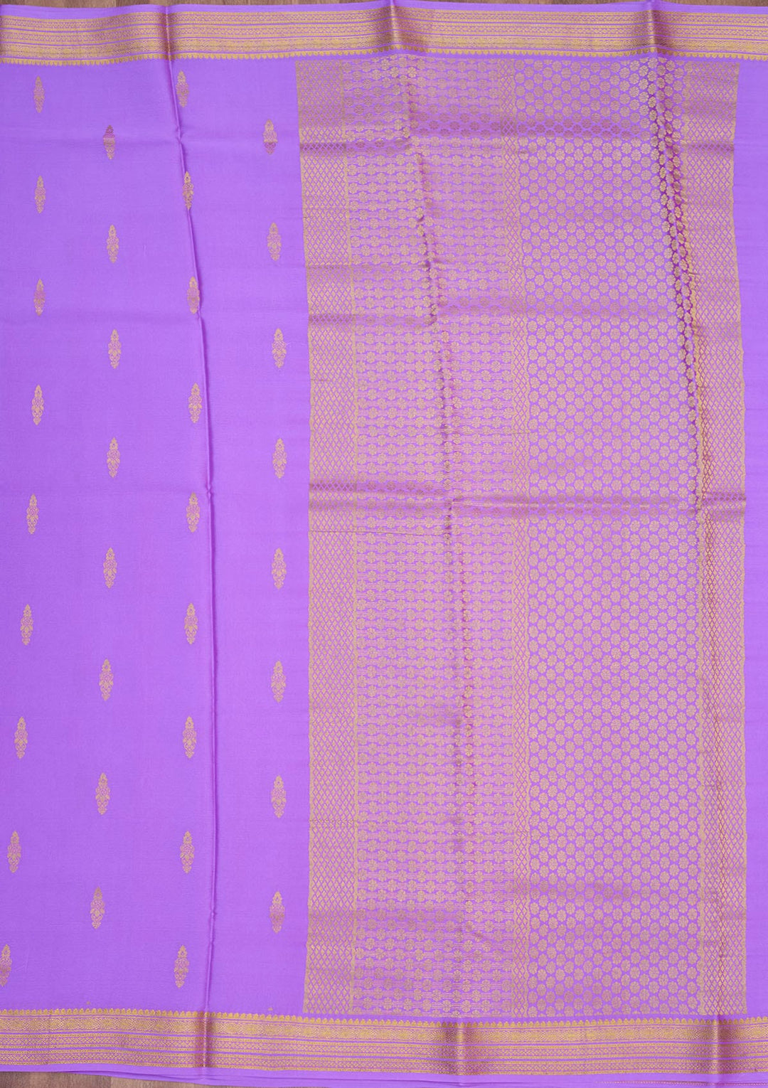 Lavender Zariwork Pure Crepe Silk Saree-Koskii
