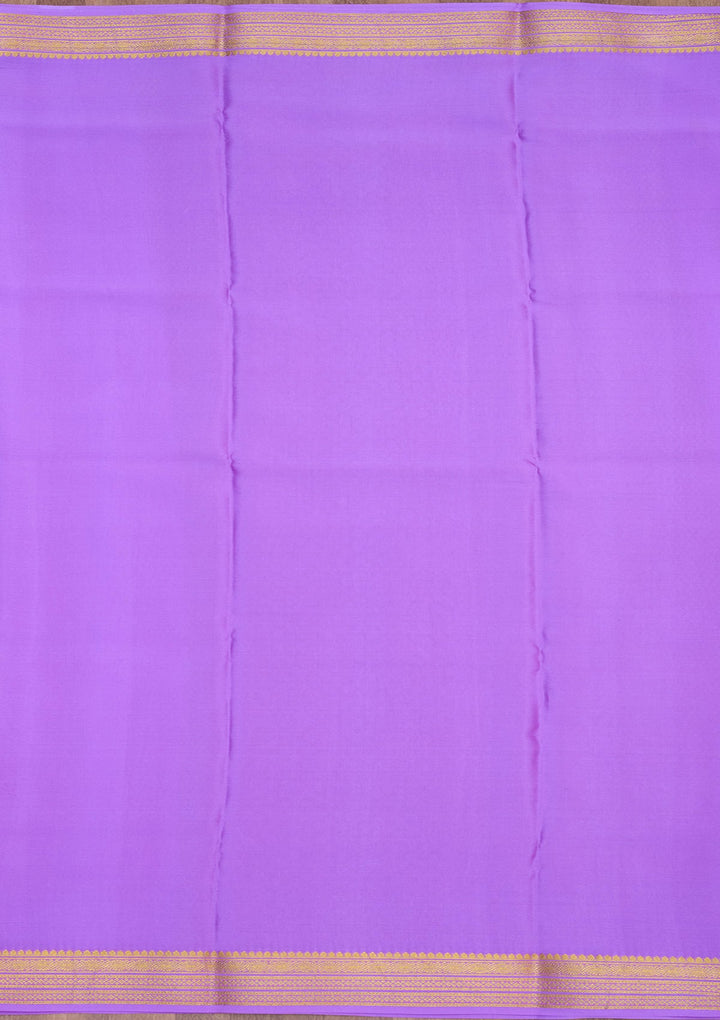 Lavender Zariwork Pure Crepe Silk Saree-Koskii