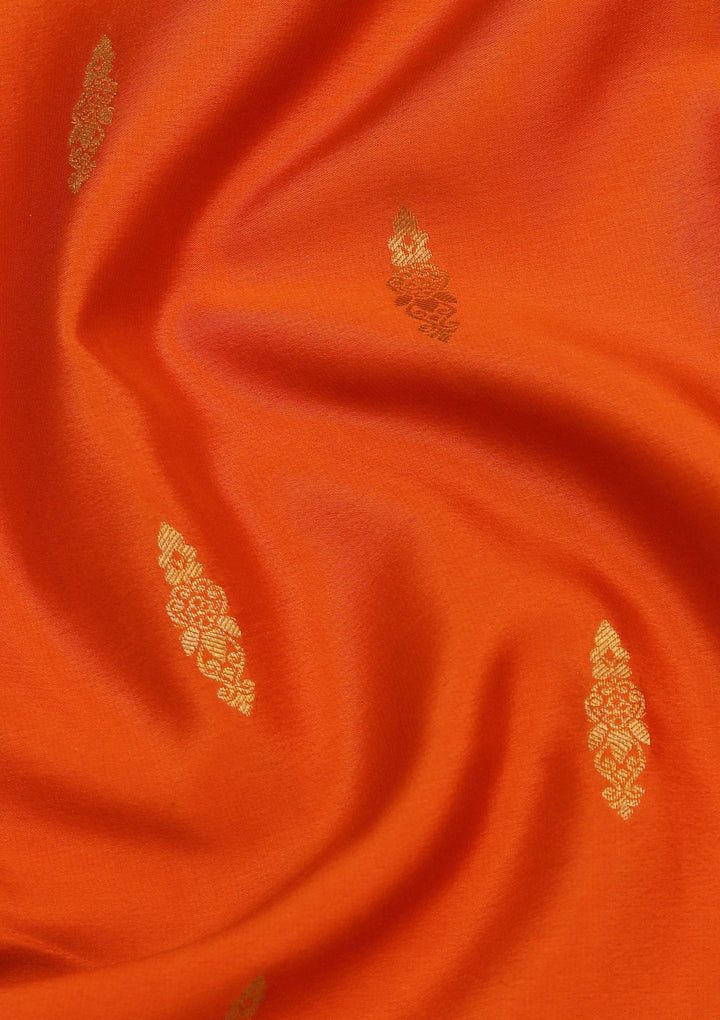 Mustard Zariwork Pure Crepe Silk Saree_koskii