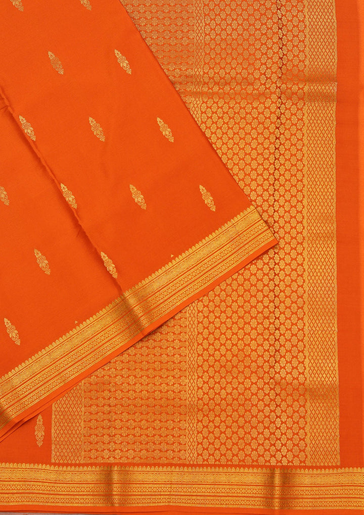 Mustard Zariwork Pure Crepe Silk Saree_koskii
