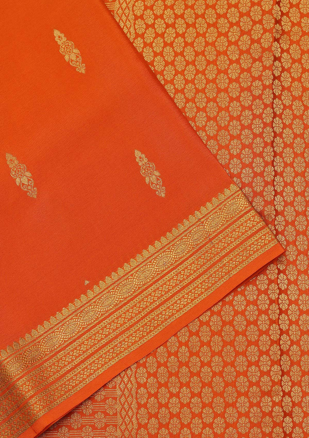 Mustard Zariwork Pure Crepe Silk Saree_koskii