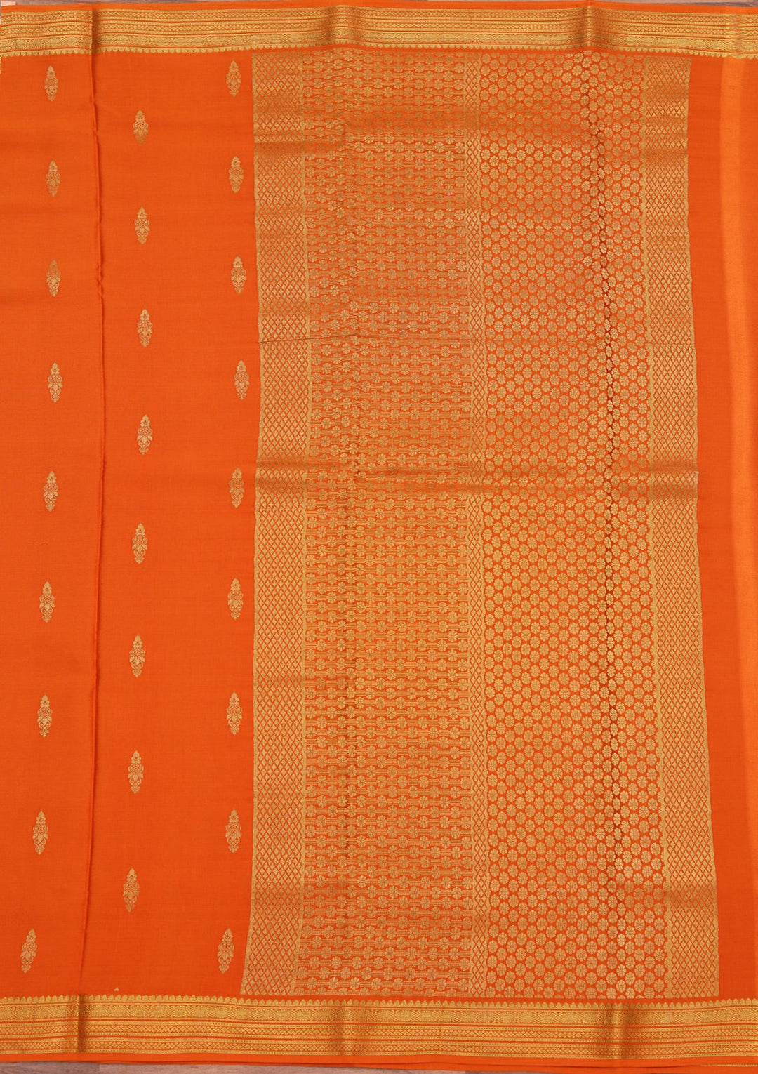 Mustard Zariwork Pure Crepe Silk Saree_koskii