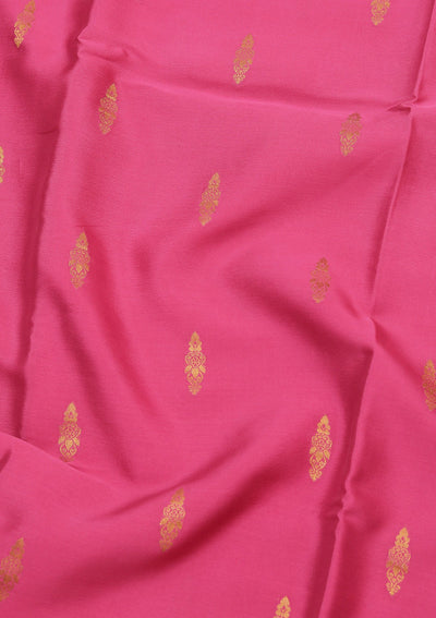 Pink Zariwork Pure Crepe Silk_Saree-koskii