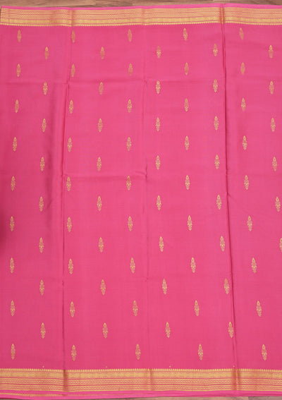 Pink Zariwork Pure Crepe Silk_Saree-koskii