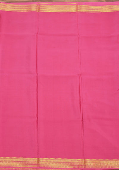 Pink Zariwork Pure Crepe Silk_Saree-koskii