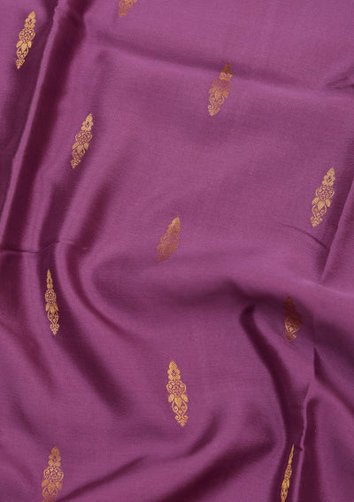 Purple Zariwork Pure Crepe Silk Saree-koskii