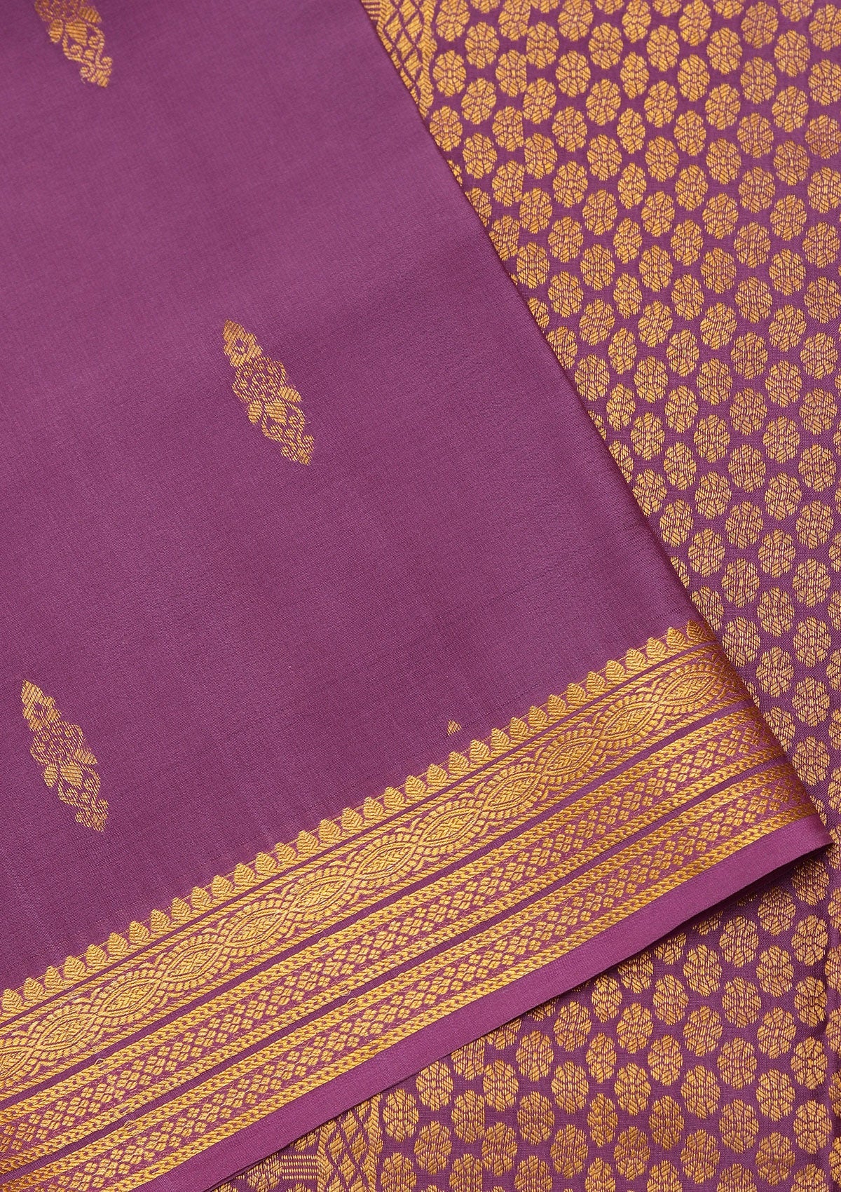 Purple Zariwork Pure Crepe Silk Saree-koskii