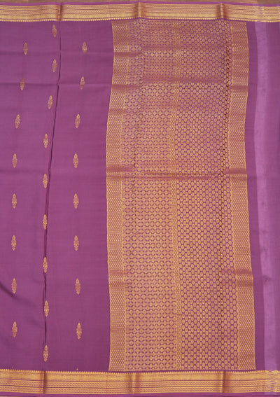 Purple Zariwork Pure Crepe Silk Saree-koskii