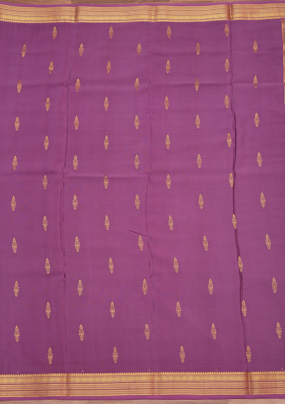 Purple Zariwork Pure Crepe Silk Saree-koskii