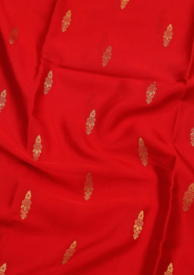 Red Zariwork Pure Crepe Silk Saree-koskii