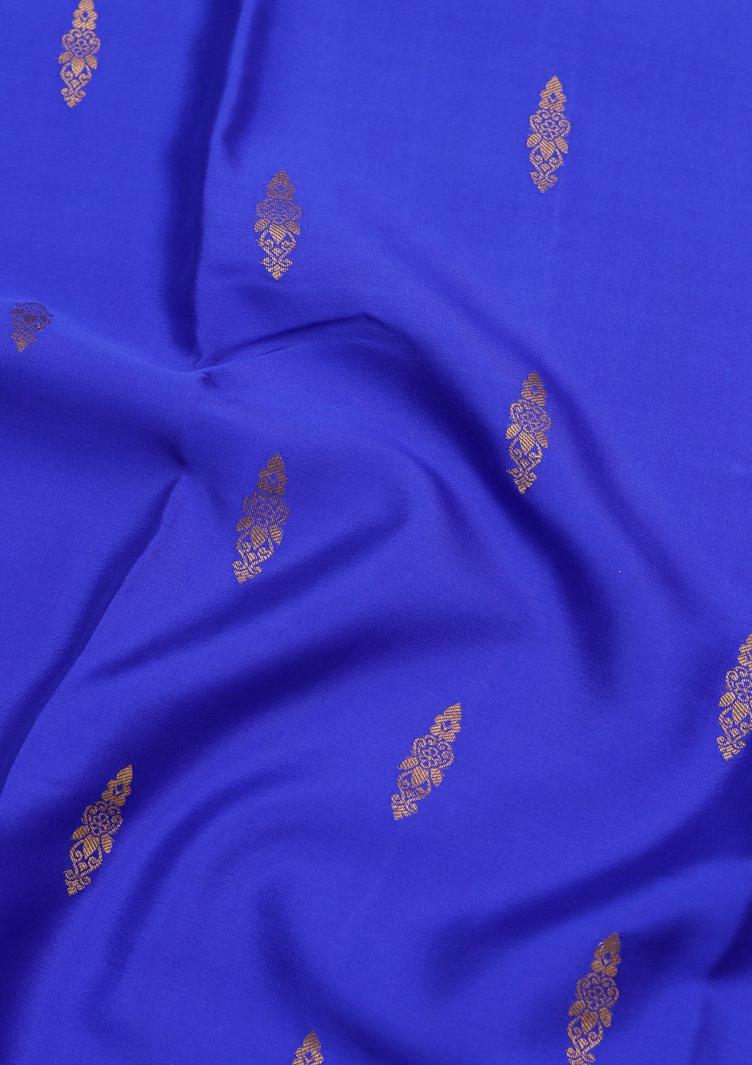 Royal Blue Zariwork Pure Crepe Silk_Saree_koskii