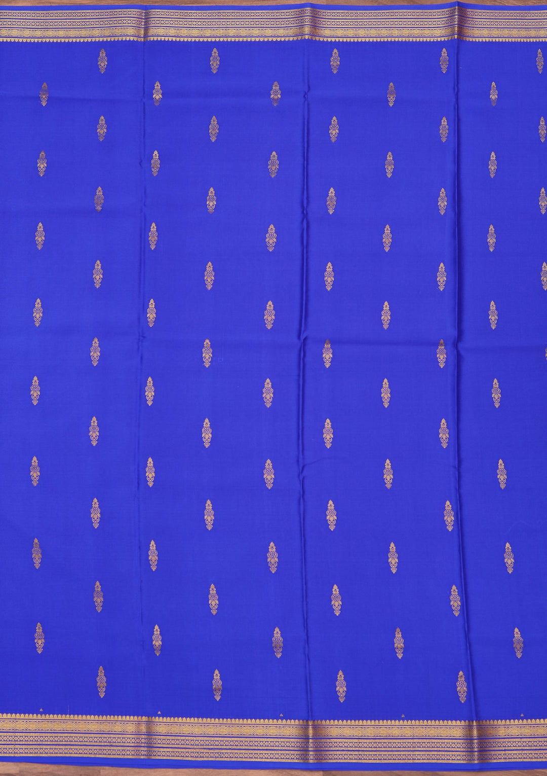 Royal Blue Zariwork Pure Crepe Silk_Saree_koskii