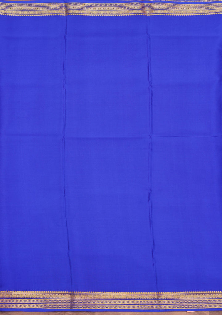 Royal Blue Zariwork Pure Crepe Silk_Saree_koskii
