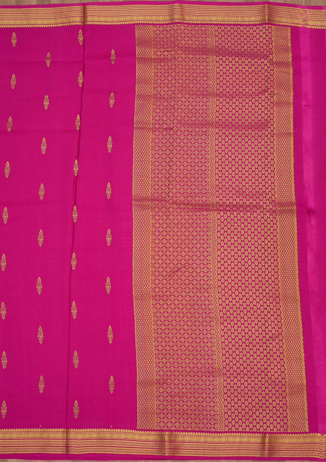 Wine Zariwork Pure Crepe Silk Saree-Koskii
