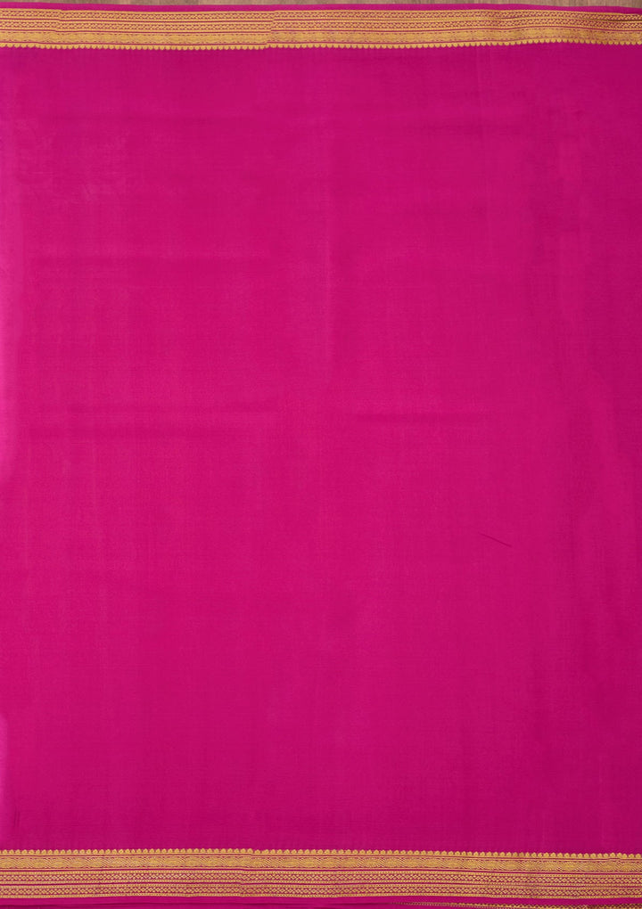 Wine Zariwork Pure Crepe Silk Saree-Koskii