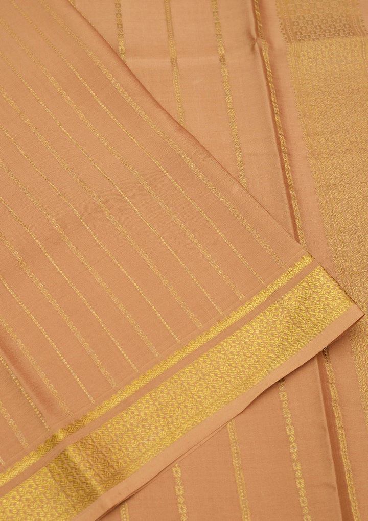 Gold Zariwork Pure Crepe Silk Saree-Koskii